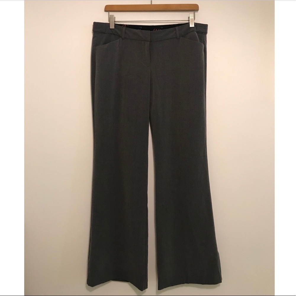 Gray Wide Leg Dress Pants